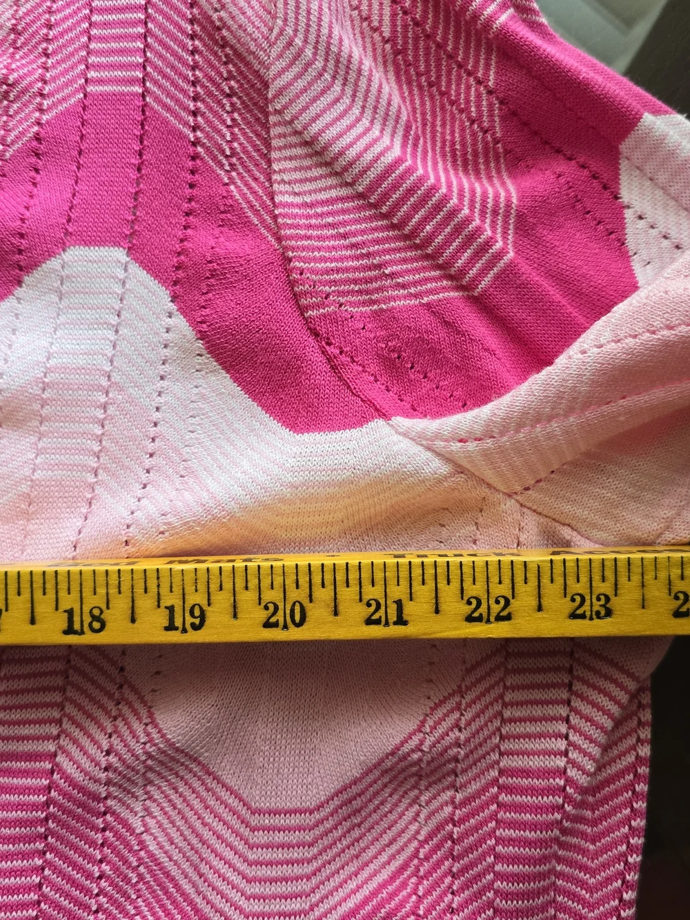 Ming Wang Pink Pointelle Chevron Knit Long-Sleeve Top Petite XL